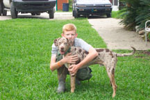 Travis with Dennis Dog Sherry Huggins low res